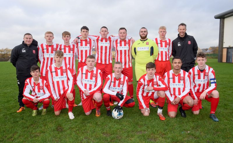 Hattersley FC in their new kits supplied by Onward