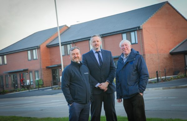 Cllr George Davies visits new affordable housing development in Prenton, Wirral