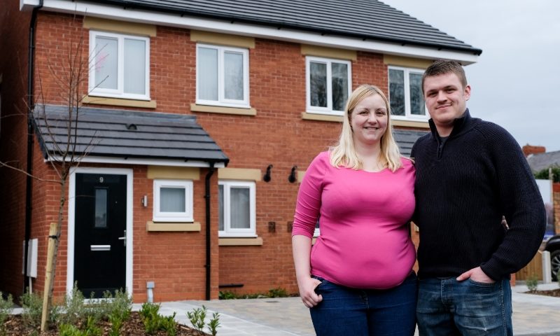 Gemma & Danny Lightfoot at their new home at High Park Grange, Southport