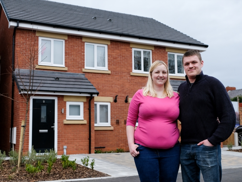 Gemma & Danny Lightfoot at their new home at High Park Grange, Southport