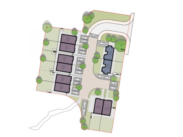 Sitemap of new Greenacres development in Beechwood
