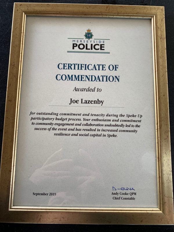 commendation speke